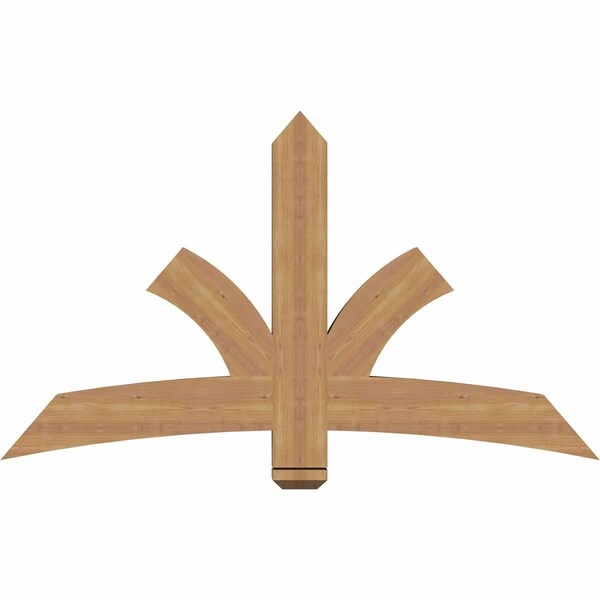 Ekena Millwork Davenport Timber Gable Bracket, Western Red Cedar, 60"W x 35"H x 3 1/2"D x 5 1/2"F, 14/12 Pitch GBW060X35X0406DAV00SWR - main